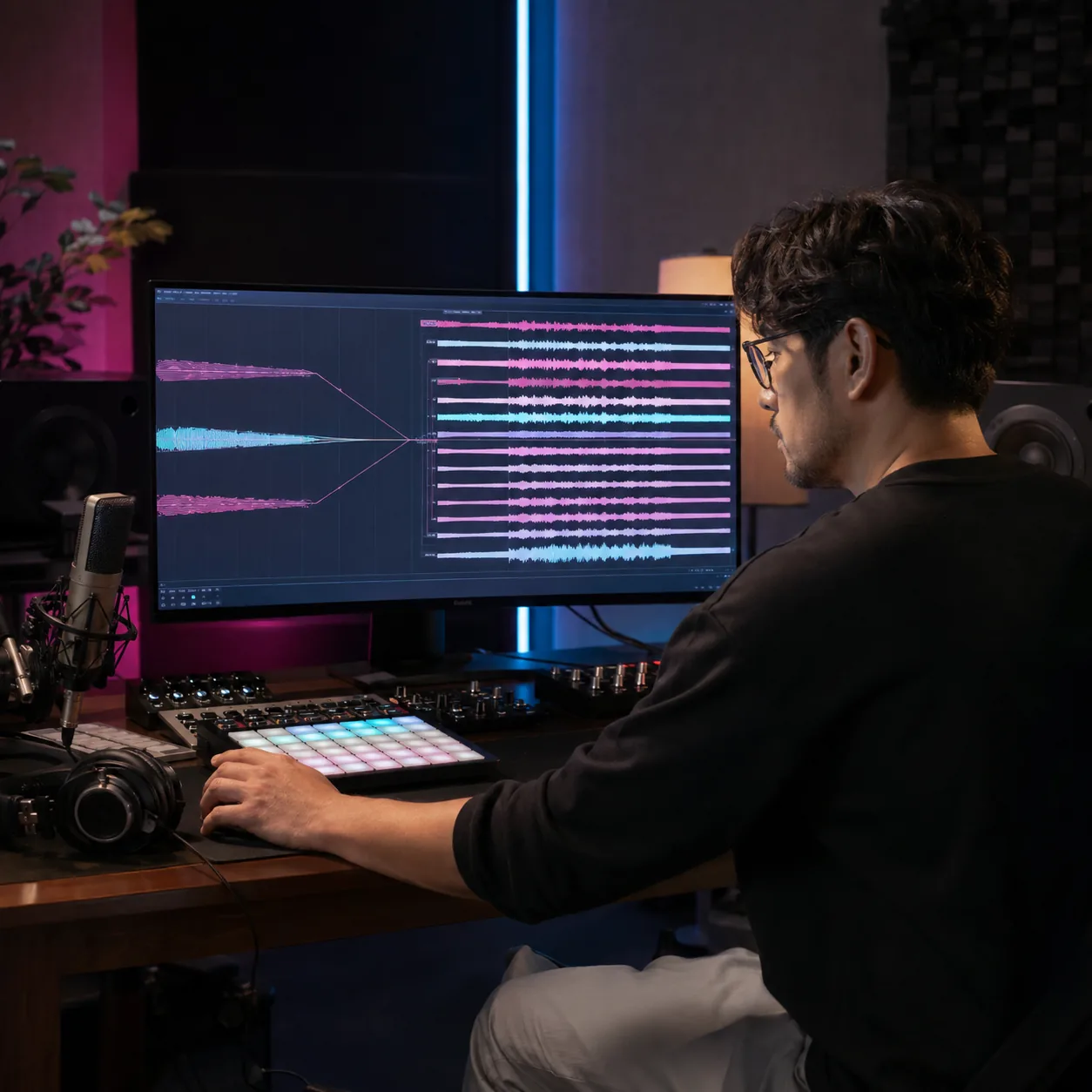Producer arranging a K-pop rap break and final chorus